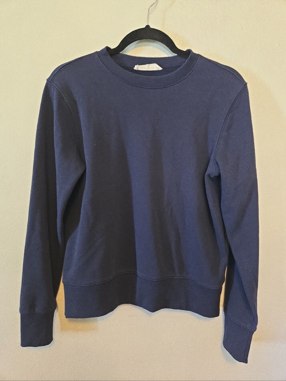 Everlane Womens Crewneck Sweatshirt Navy Blue XS